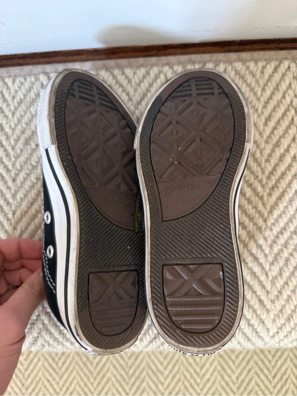 Converse Kids Black and White Low Top Sneakers